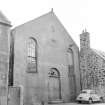 General view of entrance front of former Relief Church, 75 North Castle Street, Banff.