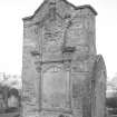 17th century tombstone, Old Churchyard, Keith Burgh