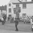 View of parade outside the Scottish Fisheries Museum, Harbourhead, Anstruther, Fife 