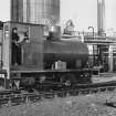 Ardrossan, Refinery & Bitumen Plant. View of fireless locomotive.