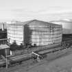 Ardrossan, Refinery & Bitumen Plant. View of storage tank with blast proof lagging.