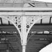 Irvine railway station. Detail of column head supporting awning on Southbound platform (2).