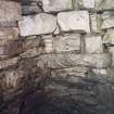 Detail of walling in the lower chamber (cistern).