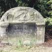 Detail of headstone.