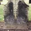 View of headstone.