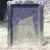 Detail of headstone.