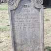 Detail of headstone.