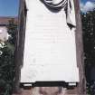 Detail of headstone.