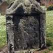 Detail of headstone.