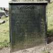 Detail of headstone.