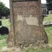 Detail of headstone.