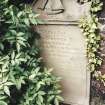 Detail of headstone.