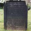 Detail of headstone.