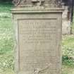 Detail of headstone.