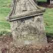 Detail of headstone.