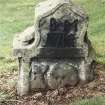 Detail of headstone.