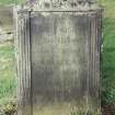 Detail of headstone.