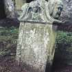 Detail of headstone.