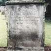 Detail of headstone.