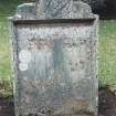 Detail of headstone.