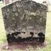 View of headstone.