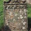 View of headstone.