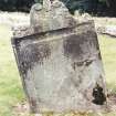 View of headstone.