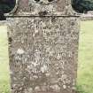 View of headstone.