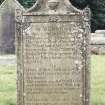 View of headstone.