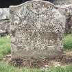 View of headstone.