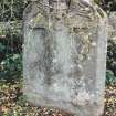 View of headstone.