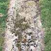 View of grave slab.