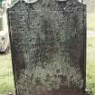 View of headstone.