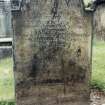 View of headstone.