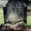 View of headstone.