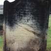 View of headstone.