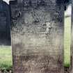 View of headstone.