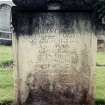 View of headstone.