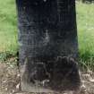 View of headstone.