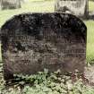 View of headstone.