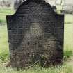 View of headstone.