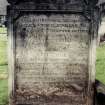 View of headstone.