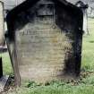 View of headstone.