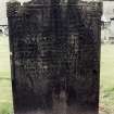 View of headstone.