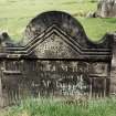 View of headstone.