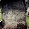 View of headstone.