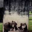 View of headstone.