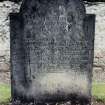 View of headstone.