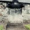 View of headstone.