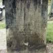 View of headstone.